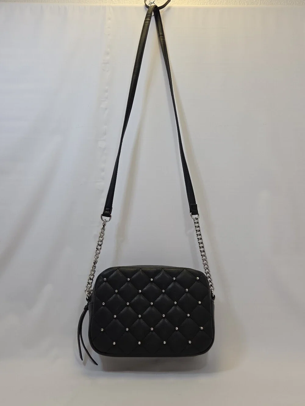 NWT Rebecca Minkoff Black Quilted Studded Crossbody Bag